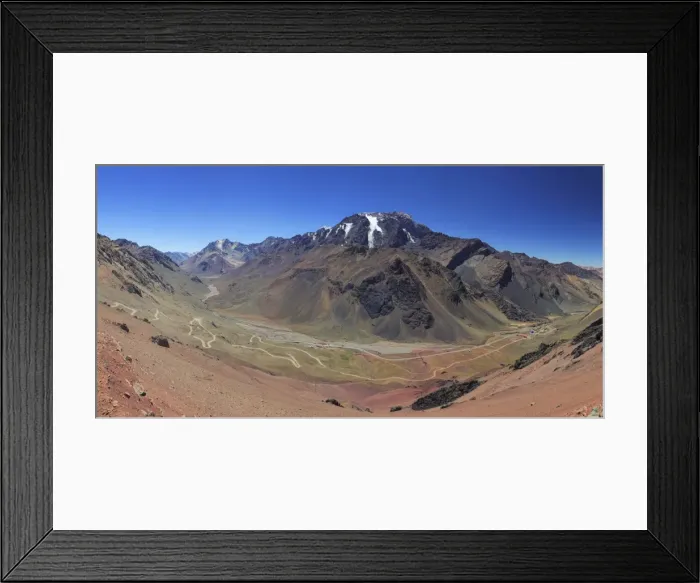 Framed Print : Argentina, Mendoza, Ruta 7, the winding road on the way to Christ the Redeemer Staute Framed Print : Argentina, Mendoza, Ruta 7, the winding road on the way to Christ the Redeemer Staute