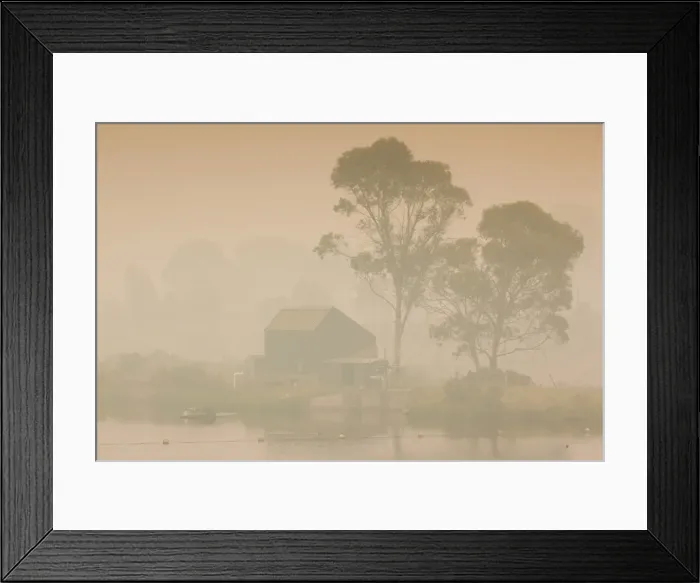Framed Print : Australia, New South Wales, NSW, Kosciuszko National Park, Thredbo, lake reflection