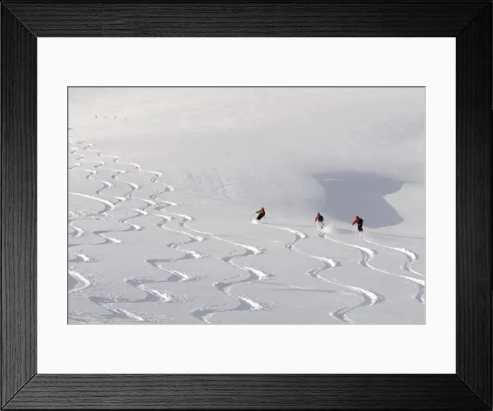 Framed Print : Deep powder snow, Skiing, Tyrol, Austria Framed Print : Deep powder snow, Skiing, Tyrol, Austria