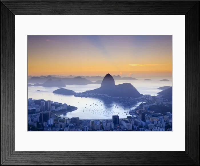 Framed Print : Brazil, Rio de Janeiro, View of Sugarloaf and Rio de Janeiro City Framed Print : Brazil, Rio de Janeiro, View of Sugarloaf and Rio de Janeiro City