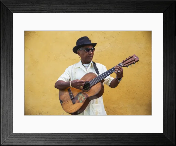 Framed Print : Cuba, Santiago de Cuba Province, Santiago de Cuba, Historical Center, Musician