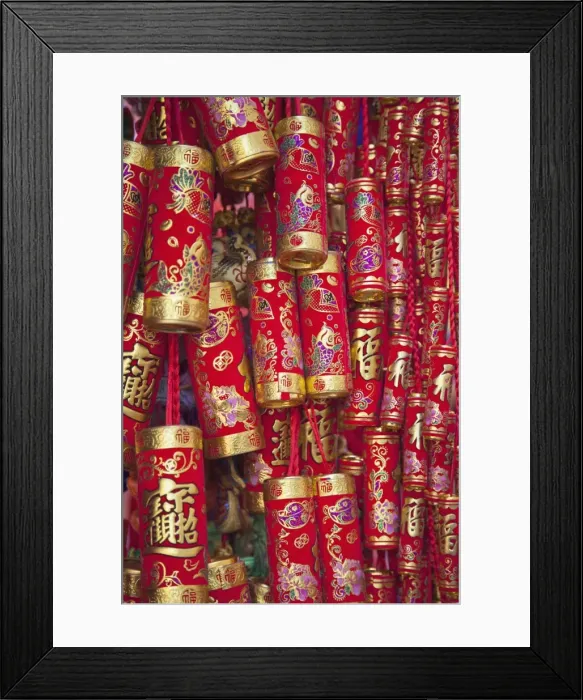 Framed Print : Chinese lion decorations at Fa Yuen Street Market, Mongkok, Kowloon, Hong Kong Framed Print : Chinese lion decorations at Fa Yuen Street Market, Mongkok, Kowloon, Hong Kong