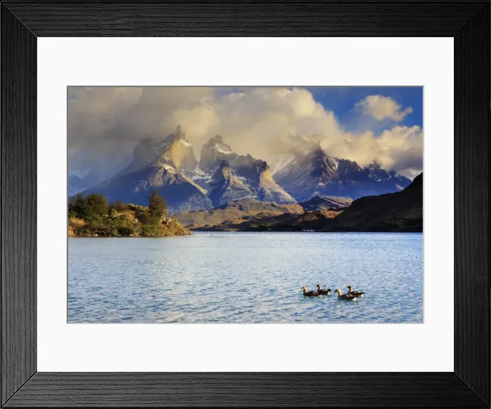 Framed Print : Chile, Patagonia, Torres del Paine National Park (UNESCO Site), Cuernos del Paine peaks Framed Print : Chile, Patagonia, Torres del Paine National Park (UNESCO Site), Cuernos del Paine peaks