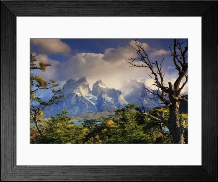 Framed Print : Chile, Patagonia, Torres del Paine National Park (UNESCO Site), Cuernos del Paine peaks Framed Print : Chile, Patagonia, Torres del Paine National Park (UNESCO Site), Cuernos del Paine peaks