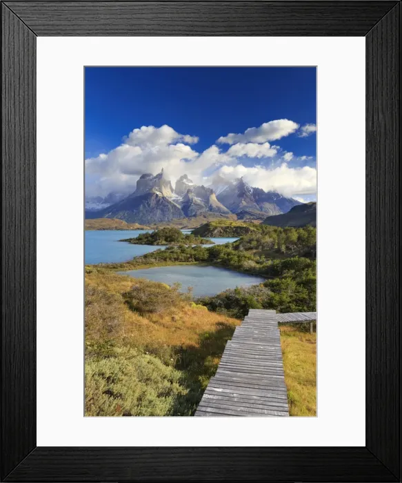 Framed Print : Chile, Patagonia, Torres del Paine National Park (UNESCO Site), Cuernos del Paine peaks Framed Print : Chile, Patagonia, Torres del Paine National Park (UNESCO Site), Cuernos del Paine peaks