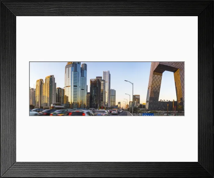Framed Print : Central Business District & CCTV building at dusk, Beijing, China Framed Print : Central Business District & CCTV building at dusk, Beijing, China