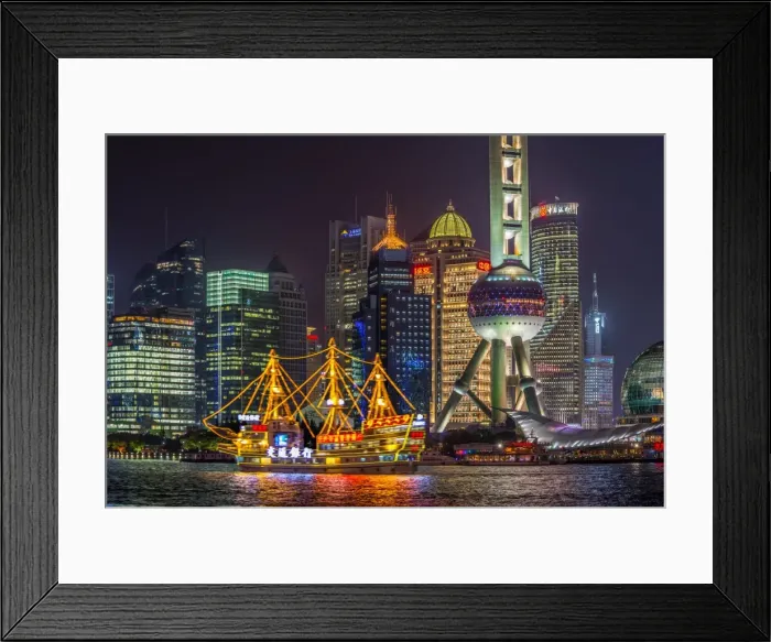 Framed Print : China, Shanghai, Pudong District, Financial District including Oriental Pearl Tower Framed Print : China, Shanghai, Pudong District, Financial District including Oriental Pearl Tower