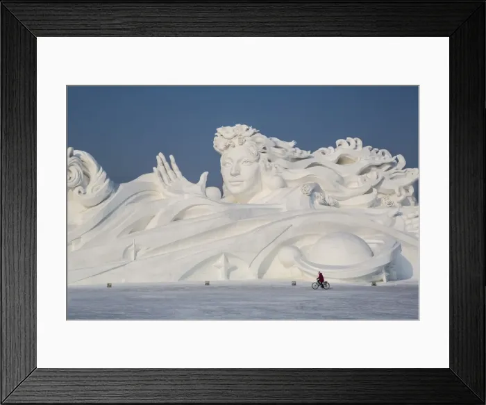 Framed Print : Spectacular ice sculptures at the Harbin Ice and Snow Festival in Heilongjiang Province Framed Print : Spectacular ice sculptures at the Harbin Ice and Snow Festival in Heilongjiang Province