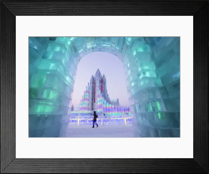 Framed Print : Spectacular illuminated ice sculptures at the Harbin Ice and Snow Festival in Heilongjiang Province Framed Print : Spectacular illuminated ice sculptures at the Harbin Ice and Snow Festival in Heilongjiang Province