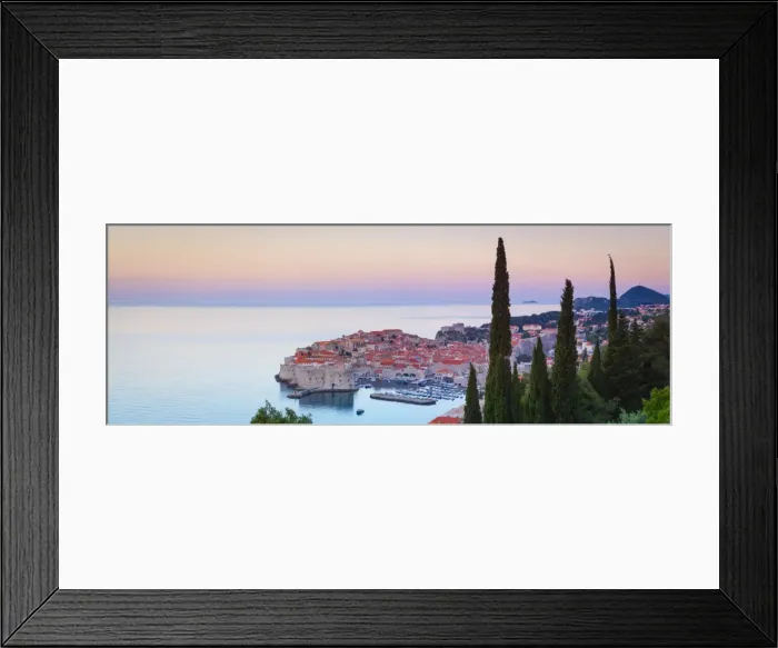 Framed Print : Elevated view over Stari Grad (Old Town) illuminated at sunrise, Dubrovnik, Dalmatia Framed Print : Elevated view over Stari Grad (Old Town) illuminated at sunrise, Dubrovnik, Dalmatia