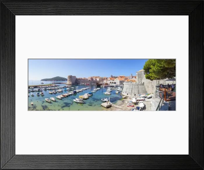 Framed Print : Picturesque harbor, Stari Grad (Old Town), Dubrovnik, Dalmatia, Croatia Framed Print : Picturesque harbor, Stari Grad (Old Town), Dubrovnik, Dalmatia, Croatia