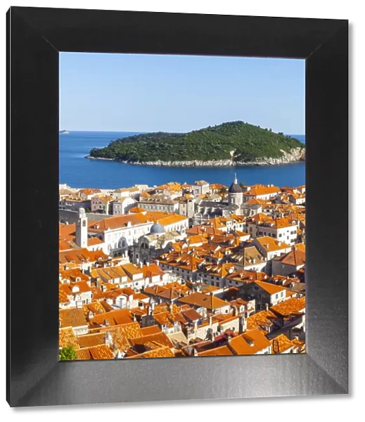 Elevated view over picturesque Stari Grad (Old Town), Dubrovnik, Dalmatia, Croatia