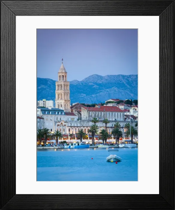Framed Print : St. Domnius Cathedral Bell Tower & Stari Grad illuminated at dusk, Split, Central Dalmatia Framed Print : St. Domnius Cathedral Bell Tower & Stari Grad illuminated at dusk, Split, Central Dalmatia