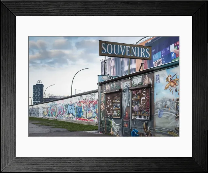Framed Print : Germany, Berlin, Friendrichshain, East Side Gallery, murals on the Berlin Wall, souvenirs Framed Print : Germany, Berlin, Friendrichshain, East Side Gallery, murals on the Berlin Wall, souvenirs