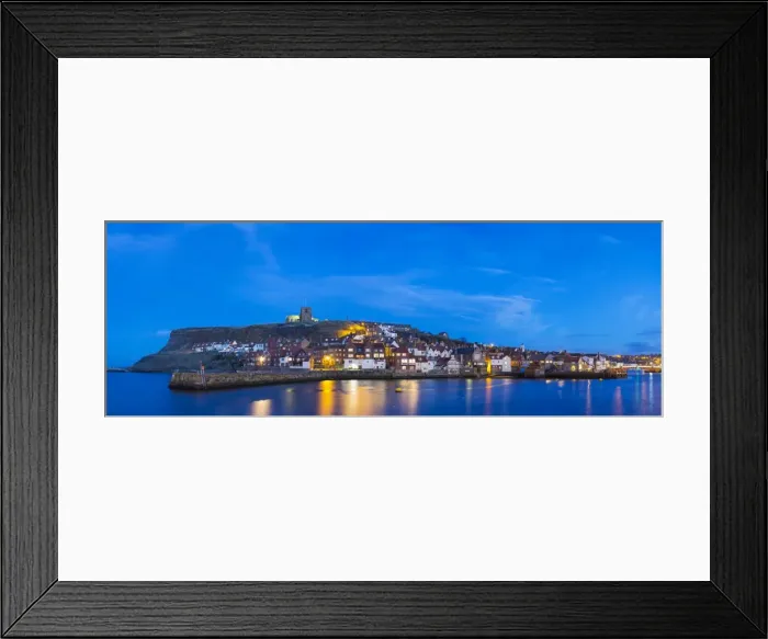 Framed Print : United Kingdom, England, North Yorkshire, Whitby. The harbour at dusk Framed Print : United Kingdom, England, North Yorkshire, Whitby. The harbour at dusk