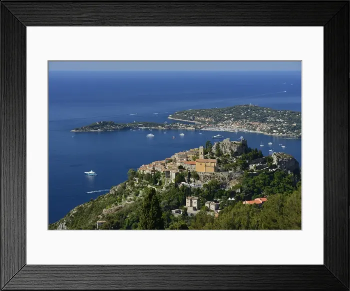 Framed Print : Eze and Cap Ferrat, Cote D azur, France, Europe Framed Print : Eze and Cap Ferrat, Cote D azur, France, Europe