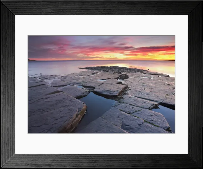 Framed Print : United Kingdom, UK, Dorset, Sunset at Kimmeridge Bay Framed Print : United Kingdom, UK, Dorset, Sunset at Kimmeridge Bay