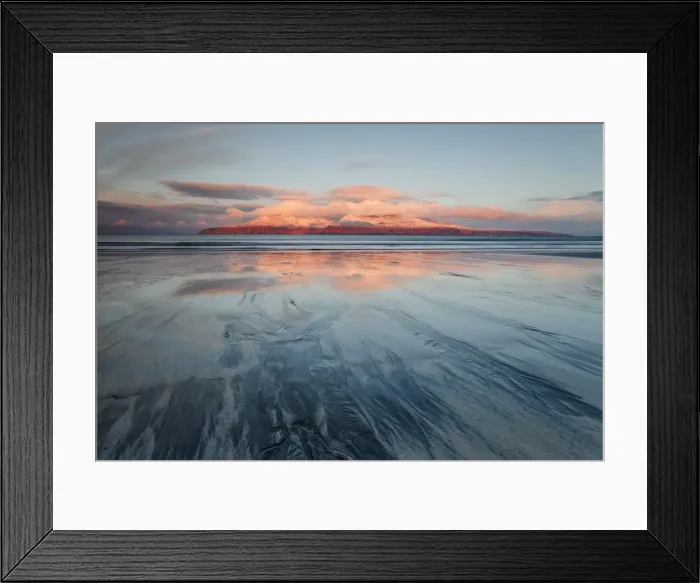Framed Print : United Kingdom, UK, Scotland, Highlands, The First Light kisses Rum Mountaing Framed Print : United Kingdom, UK, Scotland, Highlands, The First Light kisses Rum Mountaing
