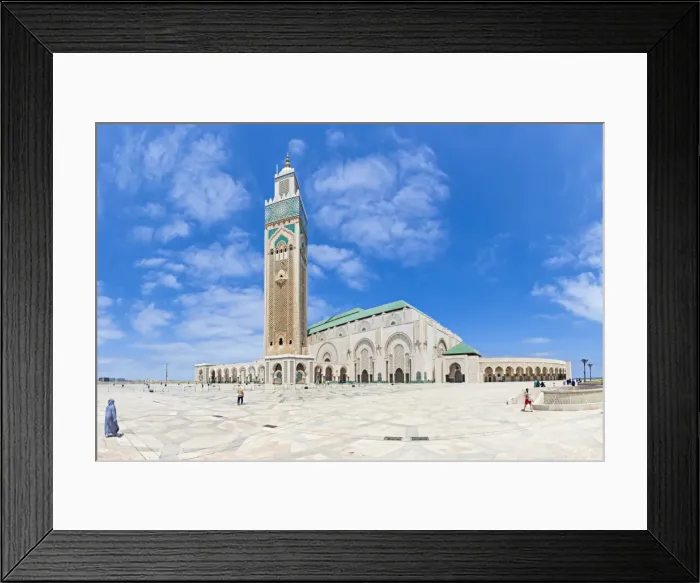 Framed Print : Morocco, Al-Magreb, Hassan II Mosque in Casablanca, the largest mosque in Morocco Framed Print : Morocco, Al-Magreb, Hassan II Mosque in Casablanca, the largest mosque in Morocco