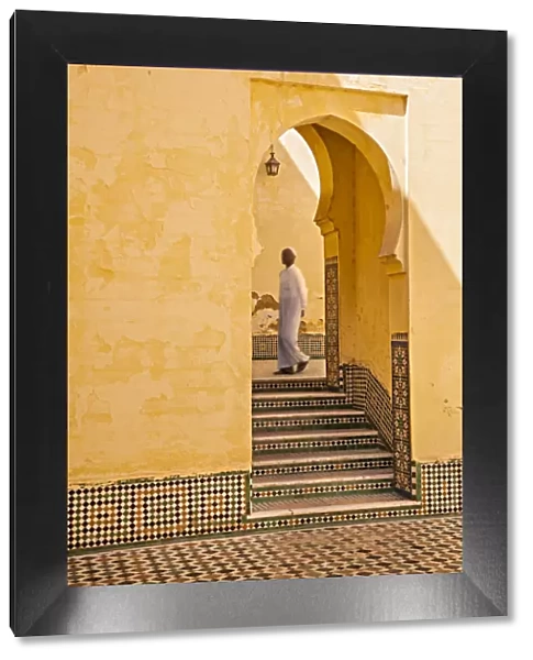 Morocco, Meknes, Interior of the mosque Moulay Ismail