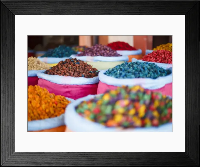 Framed Print : Morocco, Marrakech, Spices and scents of Morocco Framed Print : Morocco, Marrakech, Spices and scents of Morocco