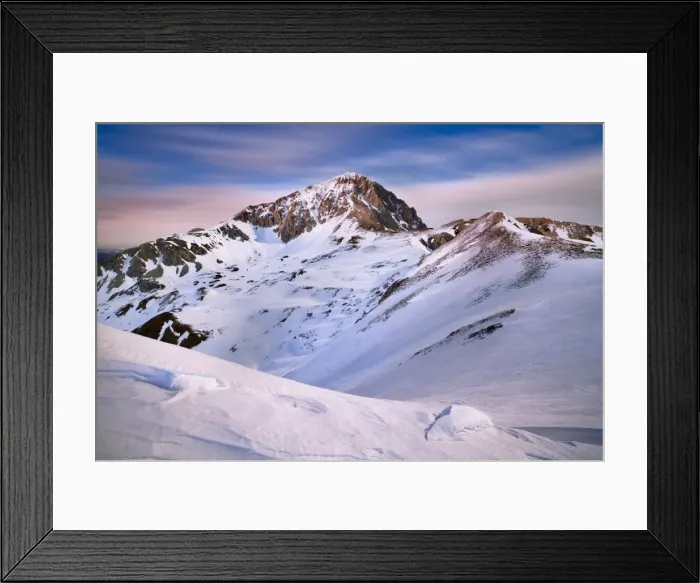 Framed Print : Italy, Abruzzo, Parco Nazionale del Gran Sasso-Laga, Corno Grande in the moonlight Framed Print : Italy, Abruzzo, Parco Nazionale del Gran Sasso-Laga, Corno Grande in the moonlight
