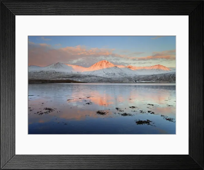 Framed Print : United Kingdom, UK, Scotland, Highlands, Black Cuillin at sunrise Framed Print : United Kingdom, UK, Scotland, Highlands, Black Cuillin at sunrise