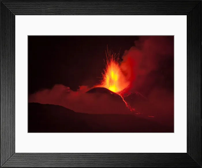 Framed Print : Italy, Sicily, Mt. Etna, Strombolian activity at the Southeast Crater, a small lava Framed Print : Italy, Sicily, Mt. Etna, Strombolian activity at the Southeast Crater, a small lava