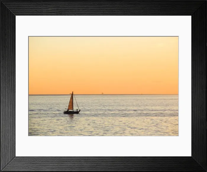 Framed Print : Italy, Friuli Venezia Giulia, Trieste, Boat at sunset Framed Print : Italy, Friuli Venezia Giulia, Trieste, Boat at sunset