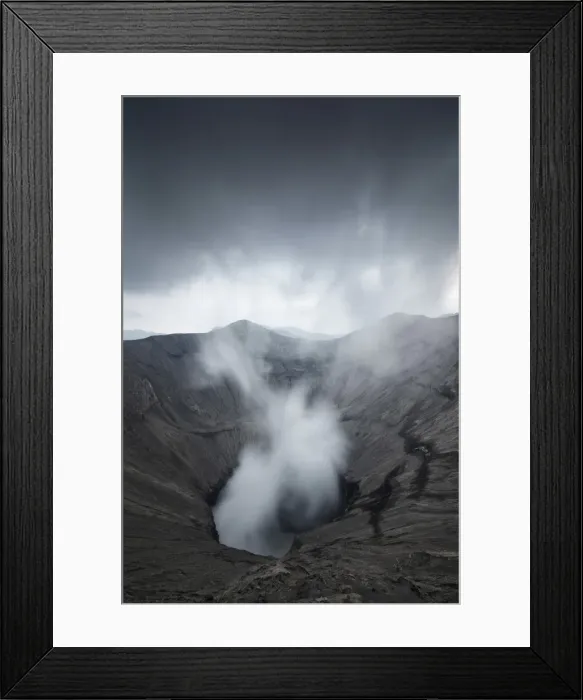 Framed Print : Indonesia, Java, Smoking volcano Bromo, Bromo Tengger Semeru National Park, Isle of Java Framed Print : Indonesia, Java, Smoking volcano Bromo, Bromo Tengger Semeru National Park, Isle of Java