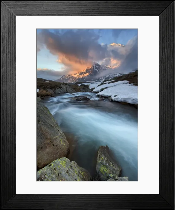 Framed Print : Italy, Italian Alps, Lombardy, Sunset in Stelvio National Park Framed Print : Italy, Italian Alps, Lombardy, Sunset in Stelvio National Park