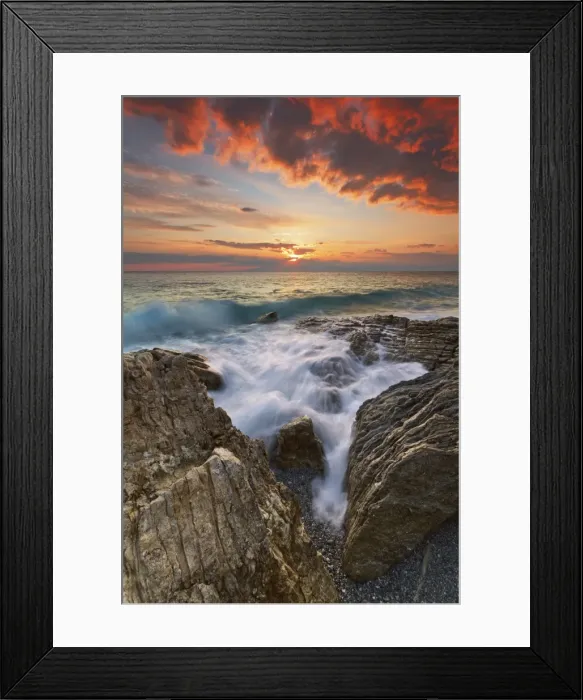 Framed Print : Italy, Calabria, Sunset at Leucopetra Cliff Framed Print : Italy, Calabria, Sunset at Leucopetra Cliff