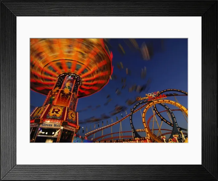 Framed Print : Chairoplane, Oktoberfest, Munich, Bavaria, Germany Framed Print : Chairoplane, Oktoberfest, Munich, Bavaria, Germany