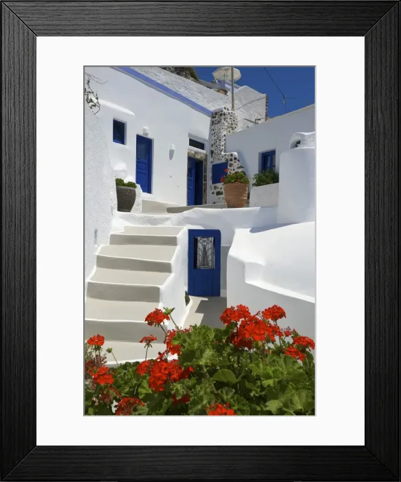Framed Print : Hotel in Imerovigli, Santorini, Cyclades, Greece Framed Print : Hotel in Imerovigli, Santorini, Cyclades, Greece