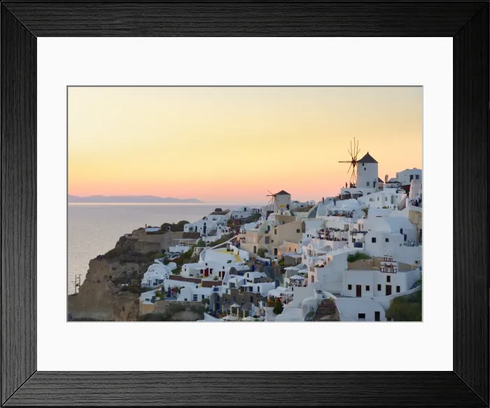 Framed Print : Sunset in Oia, Santorini, Cyclades, Greeced Framed Print : Sunset in Oia, Santorini, Cyclades, Greeced