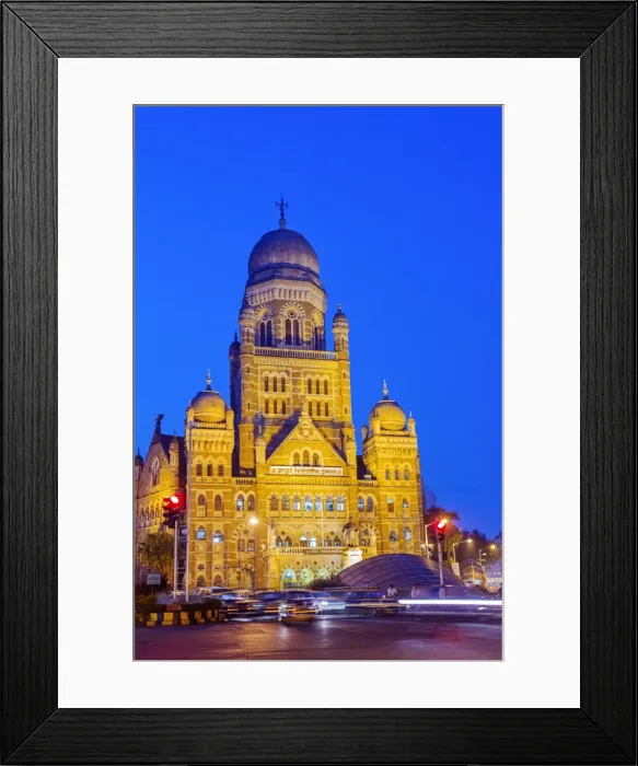 Framed Print : India, Maharashtra, Mumbai, the Brihan Mumbai Mahanagarpalika (Municipal Corporation Framed Print : India, Maharashtra, Mumbai, the Brihan Mumbai Mahanagarpalika (Municipal Corporation