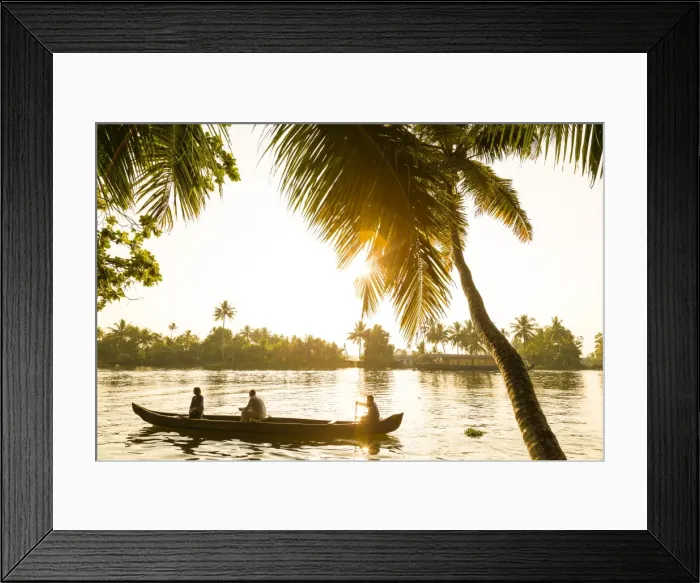 Framed Print : Wooden canoe in Kerala backwaters, nr Alleppey, (or Alappuzha), Kerala, India Framed Print : Wooden canoe in Kerala backwaters, nr Alleppey, (or Alappuzha), Kerala, India