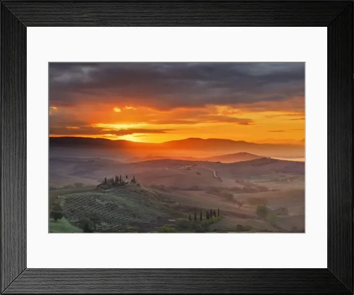 Framed Print : Italy, Tuscany, Siena district, Orcia Valley, Podere Belvedere near San Quirico d Orcia Framed Print : Italy, Tuscany, Siena district, Orcia Valley, Podere Belvedere near San Quirico d Orcia