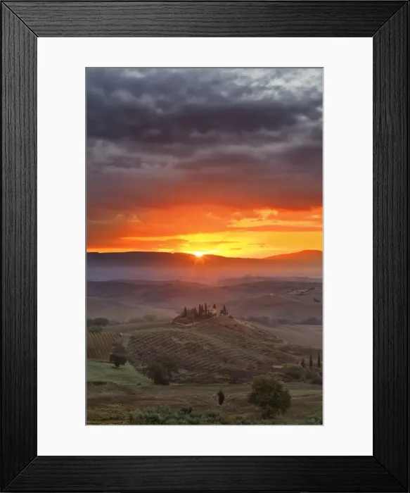 Framed Print : Italy, Tuscany, Siena district, Orcia Valley, Podere Belvedere near San Quirico d Orcia Framed Print : Italy, Tuscany, Siena district, Orcia Valley, Podere Belvedere near San Quirico d Orcia