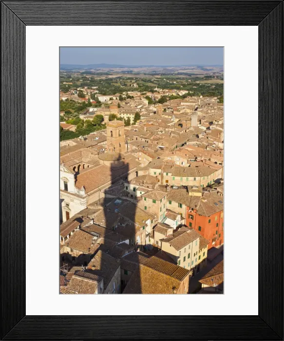 Framed Print : Italy, Tuscany, Siena district, Siena. Town hall and Torre del Mangia Framed Print : Italy, Tuscany, Siena district, Siena. Town hall and Torre del Mangia