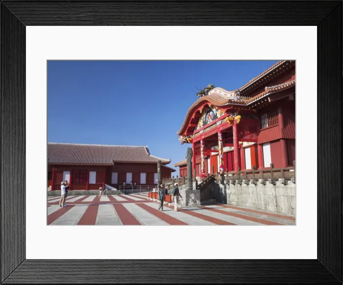 Framed Print : Tourists at Shuri Castle, (UNESCO World Heritage Site), Naha, Okinawa, Japan Framed Print : Tourists at Shuri Castle, (UNESCO World Heritage Site), Naha, Okinawa, Japan