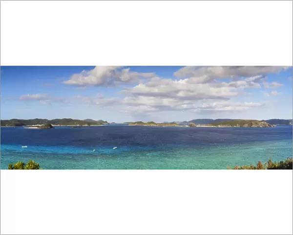 View of Zamami Island from Aka Island, Kerama Islands, Okinawa, Japan