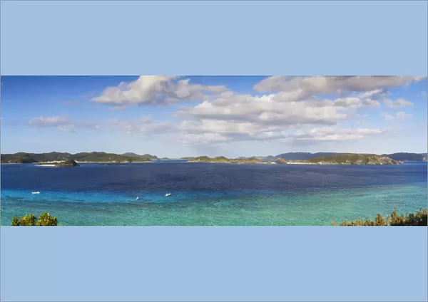 View of Zamami Island from Aka Island, Kerama Islands, Okinawa, Japan
