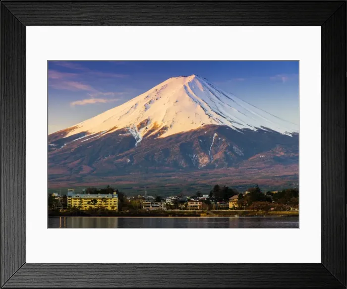 Framed Print : Mount Fuji at sunrise as seen from Lake Kawaguchi, Yamanashi Prefecture, Japan Framed Print : Mount Fuji at sunrise as seen from Lake Kawaguchi, Yamanashi Prefecture, Japan