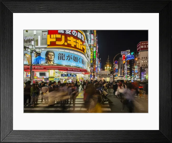 Framed Print : Night view of Yasukuni-dori street, Shinjuku district, Tokyo, Japan Framed Print : Night view of Yasukuni-dori street, Shinjuku district, Tokyo, Japan