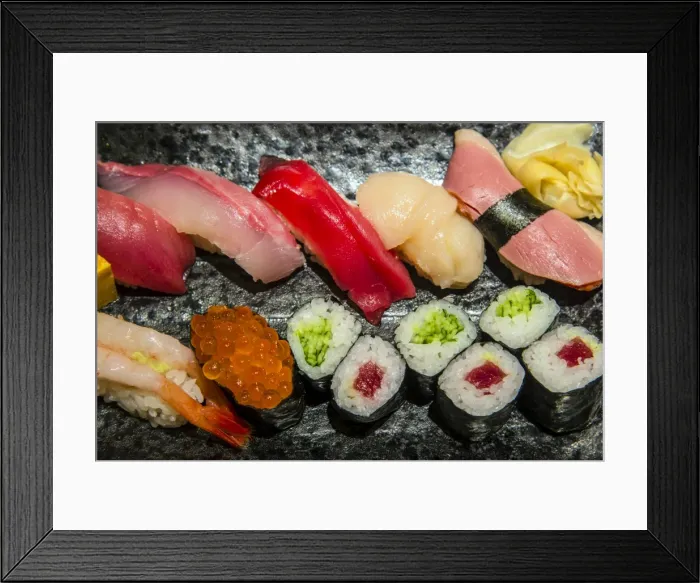Framed Print : Mix sushi plate, Kyoto, Japan Framed Print : Mix sushi plate, Kyoto, Japan