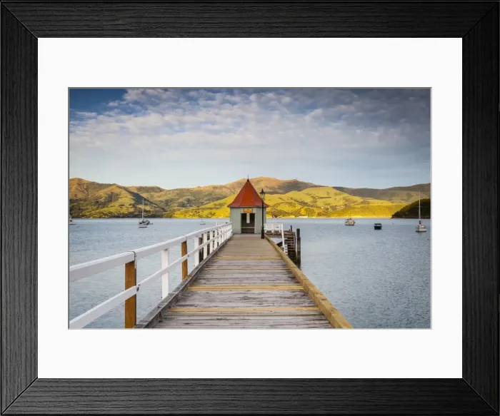 Framed Print : Historic wharf, Akaroa, Banks Peninsular, South Island, New Zealand Framed Print : Historic wharf, Akaroa, Banks Peninsular, South Island, New Zealand
