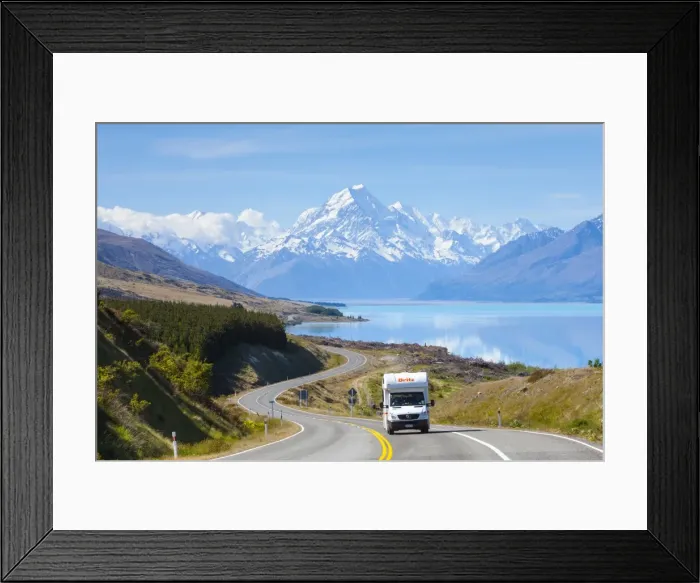 Framed Print : Mount Cook (Aoraki), Lake Pukaki, Mackenzie Country, Canterbury, South Island, New Framed Print : Mount Cook (Aoraki), Lake Pukaki, Mackenzie Country, Canterbury, South Island, New
