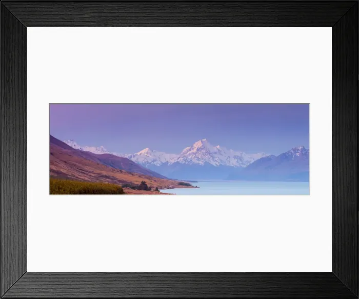 Framed Print : Mount Cook (Aoraki) illuminated at dusk, Lake Pukaki, Mackenzie Country, Canterbury Framed Print : Mount Cook (Aoraki) illuminated at dusk, Lake Pukaki, Mackenzie Country, Canterbury