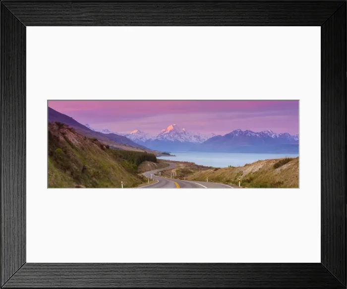 Framed Print : Mount Cook (Aoraki) illuminated at sunset, Lake Pukaki, Mackenzie Country, Canterbury Framed Print : Mount Cook (Aoraki) illuminated at sunset, Lake Pukaki, Mackenzie Country, Canterbury